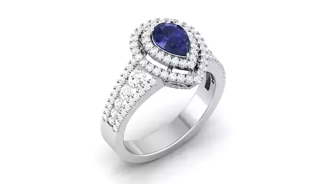 Solitaire ring model 3D print model