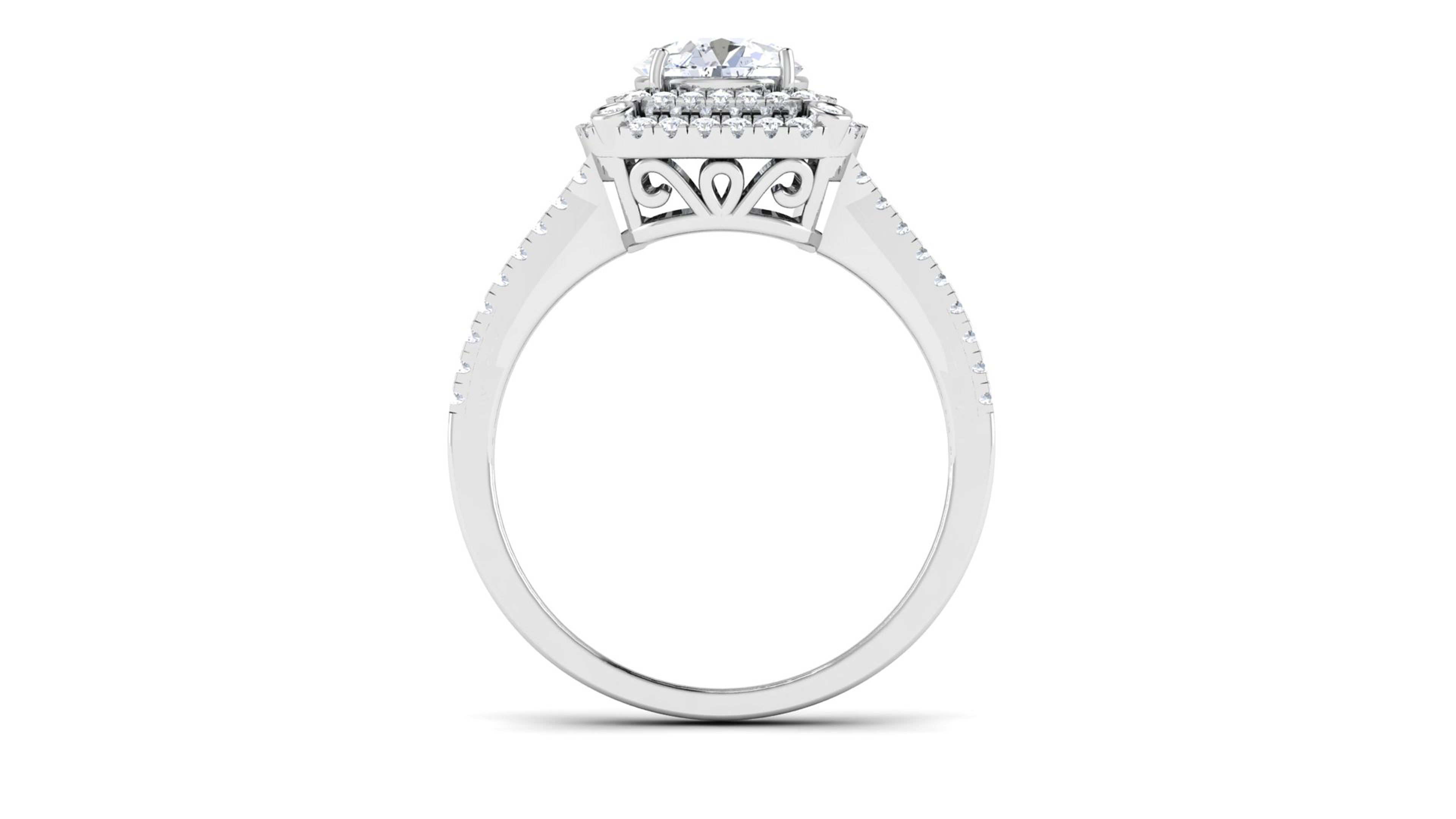 Solitaire ring model 3D print model 3D print model_5