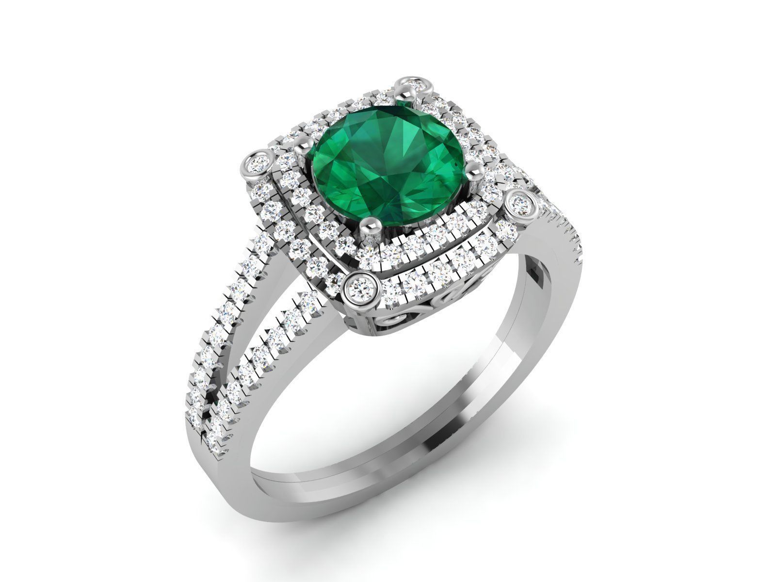 Solitaire ring model 3D print model 3D print model_8