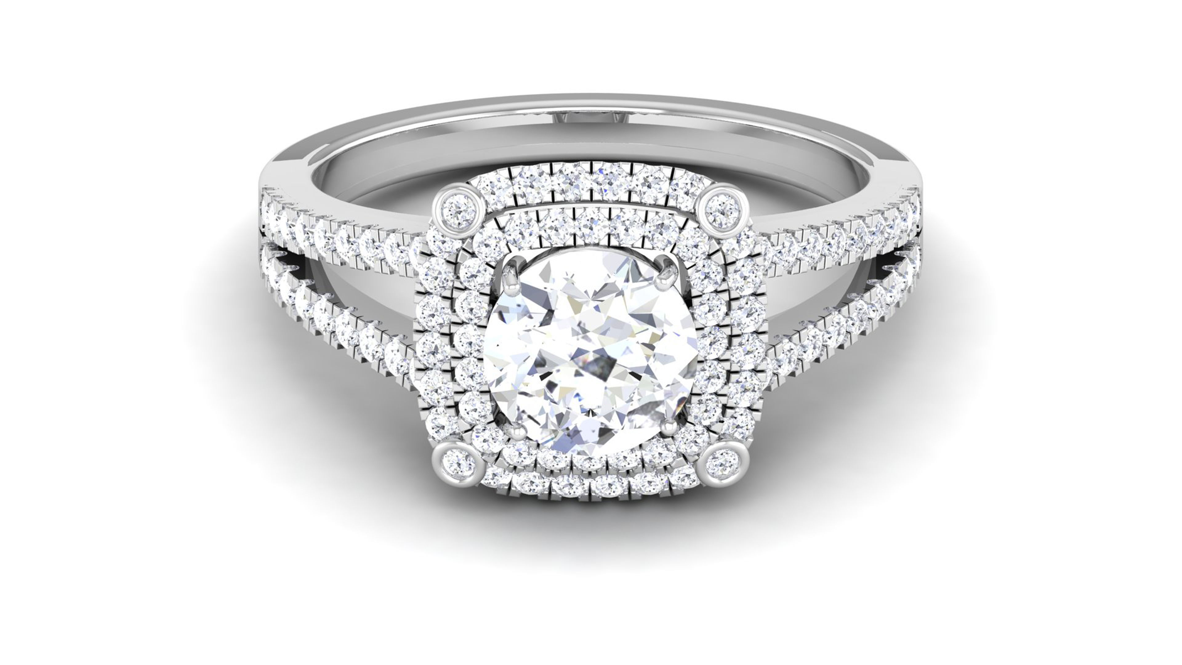 Solitaire ring model 3D print model 3D print model_7