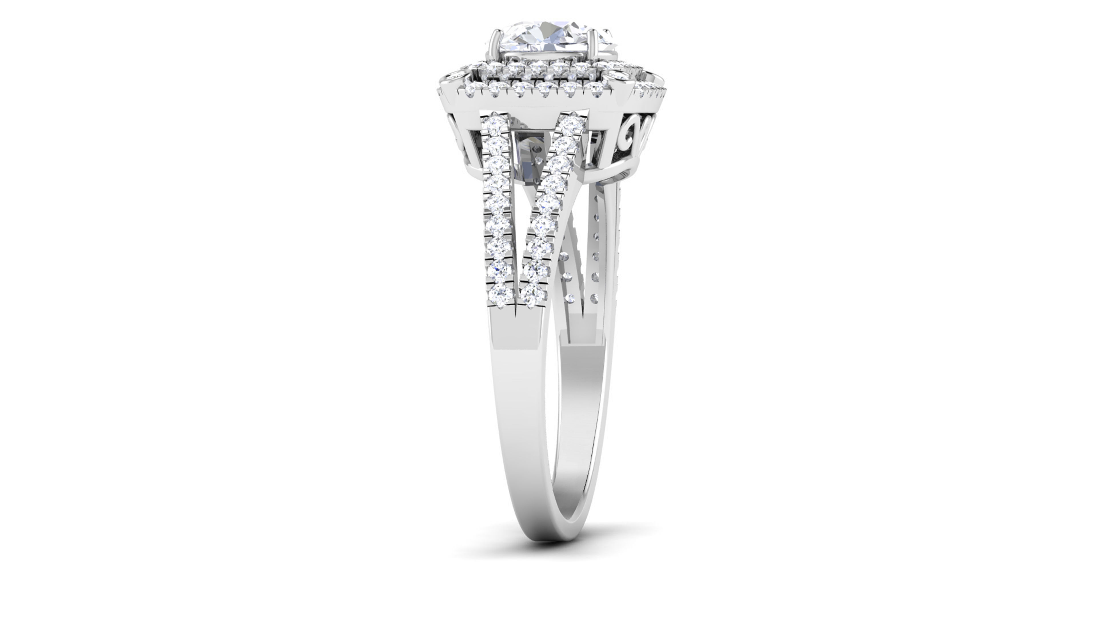 Solitaire ring model 3D print model 3D print model_6