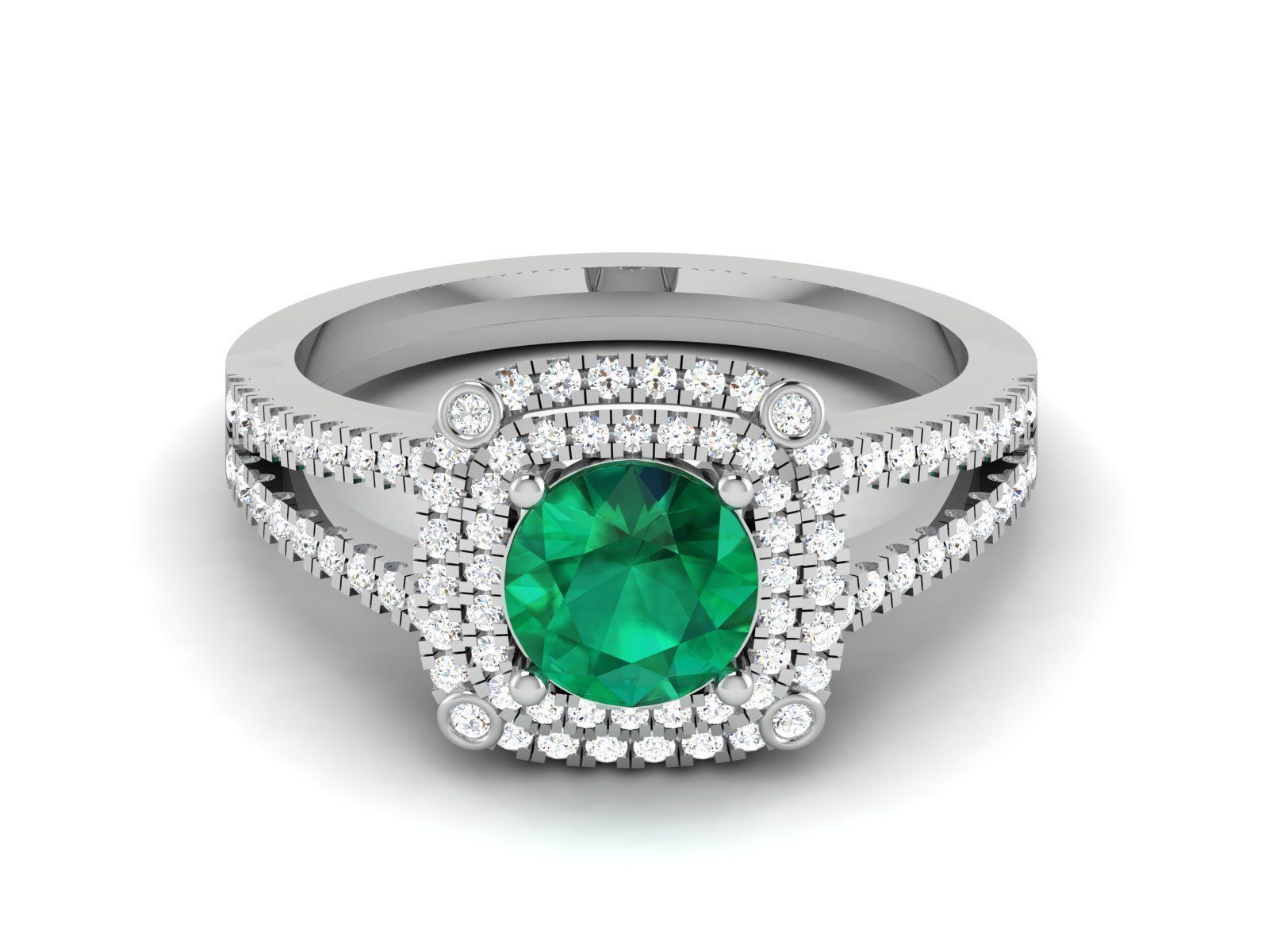 Solitaire ring model 3D print model 3D print model_3