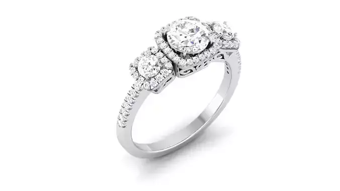 Solitaire ring model 3D print model