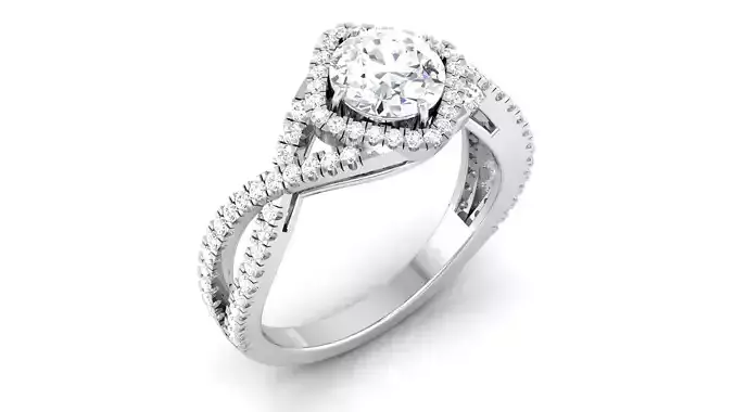 Solitaire ring model 3D print model