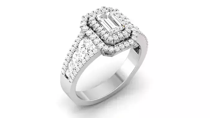 Solitaire ring model 3D print model