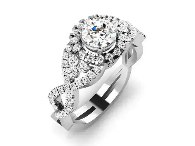 Solitaire ring model 3D print model