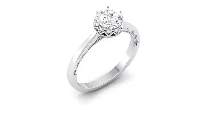 Solitaire ring model 3D print model