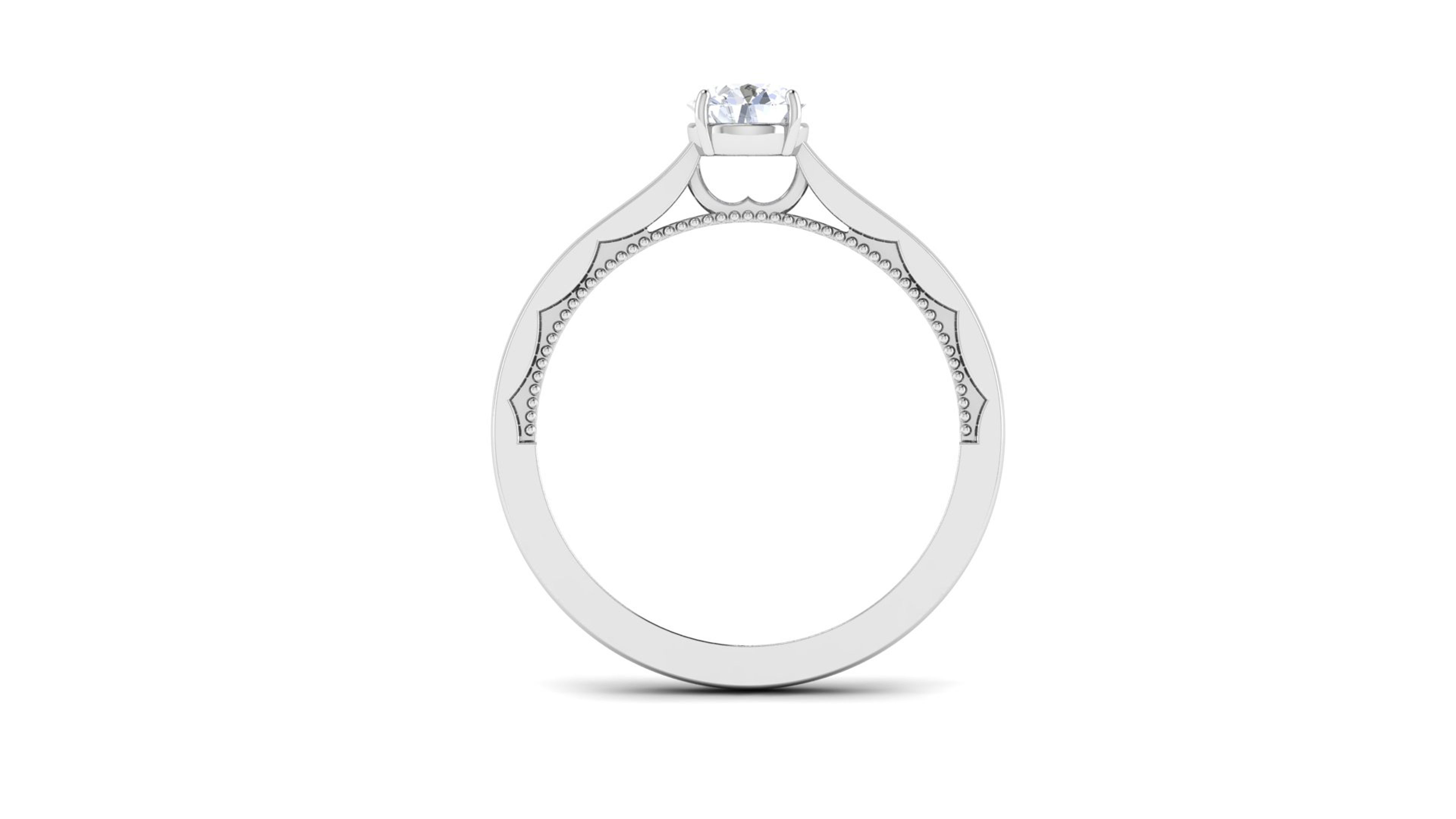 Solitaire ring model 3D print model 3D print model_1