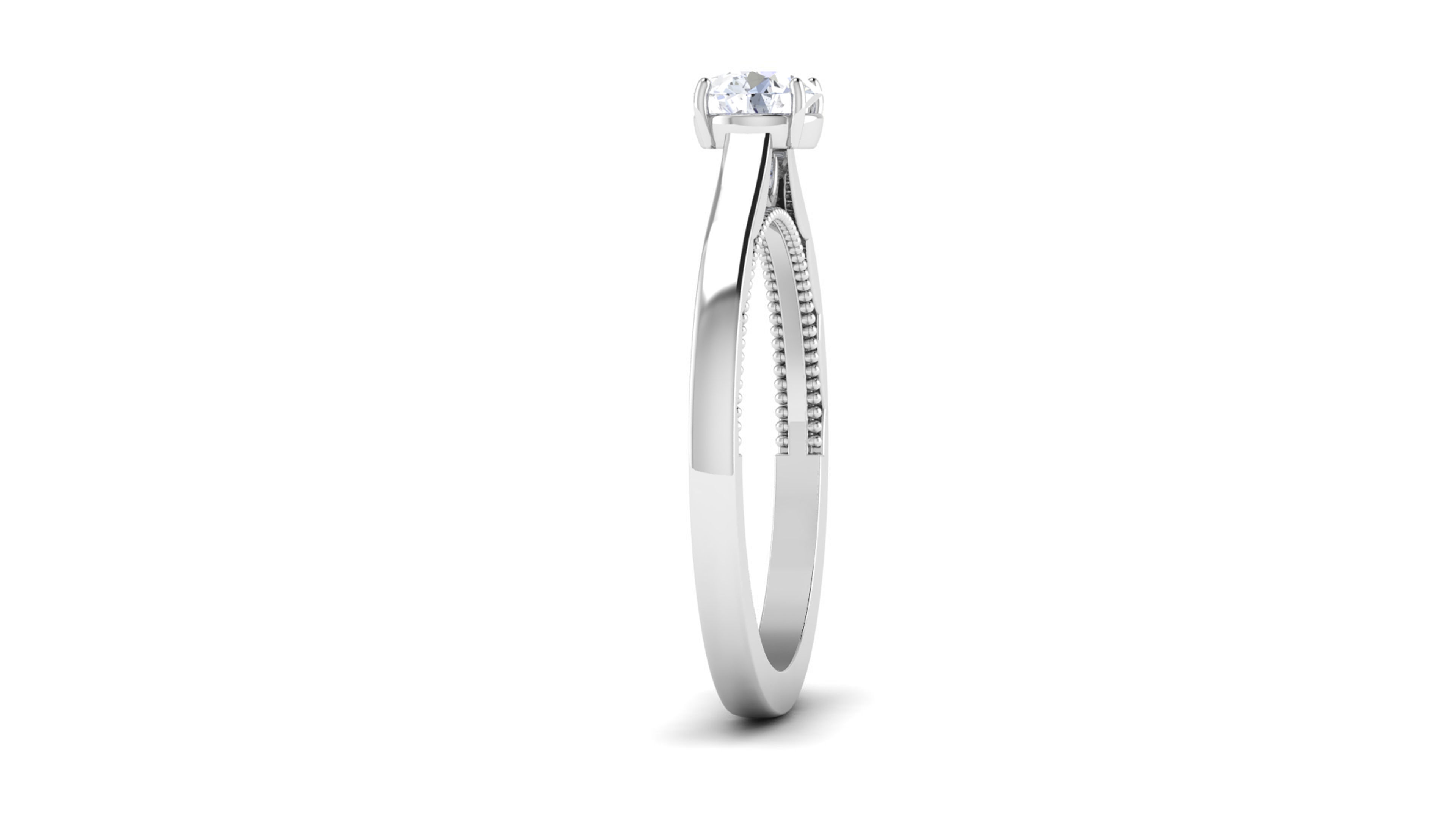 Solitaire ring model 3D print model 3D print model_2