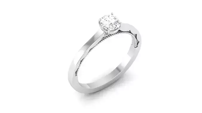 Solitaire ring model 3D print model