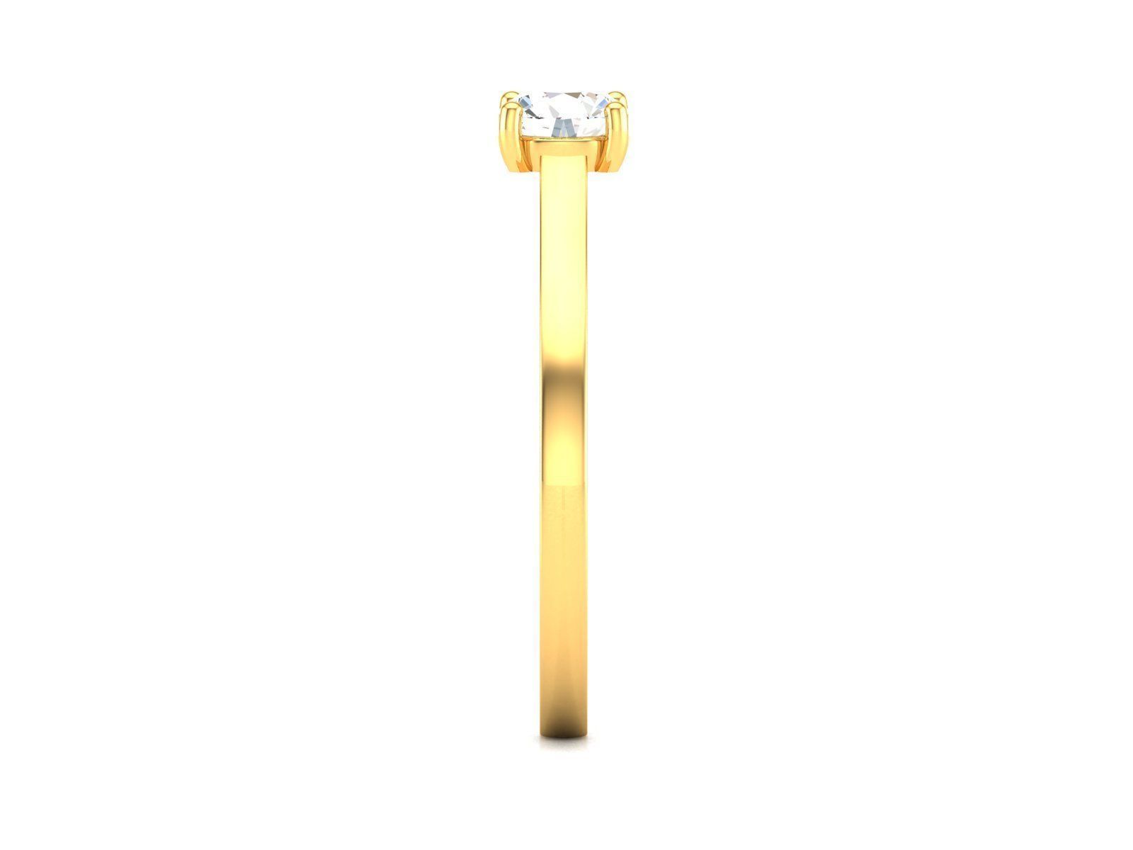 Solitaire ring model 3D print model 3D print model_10