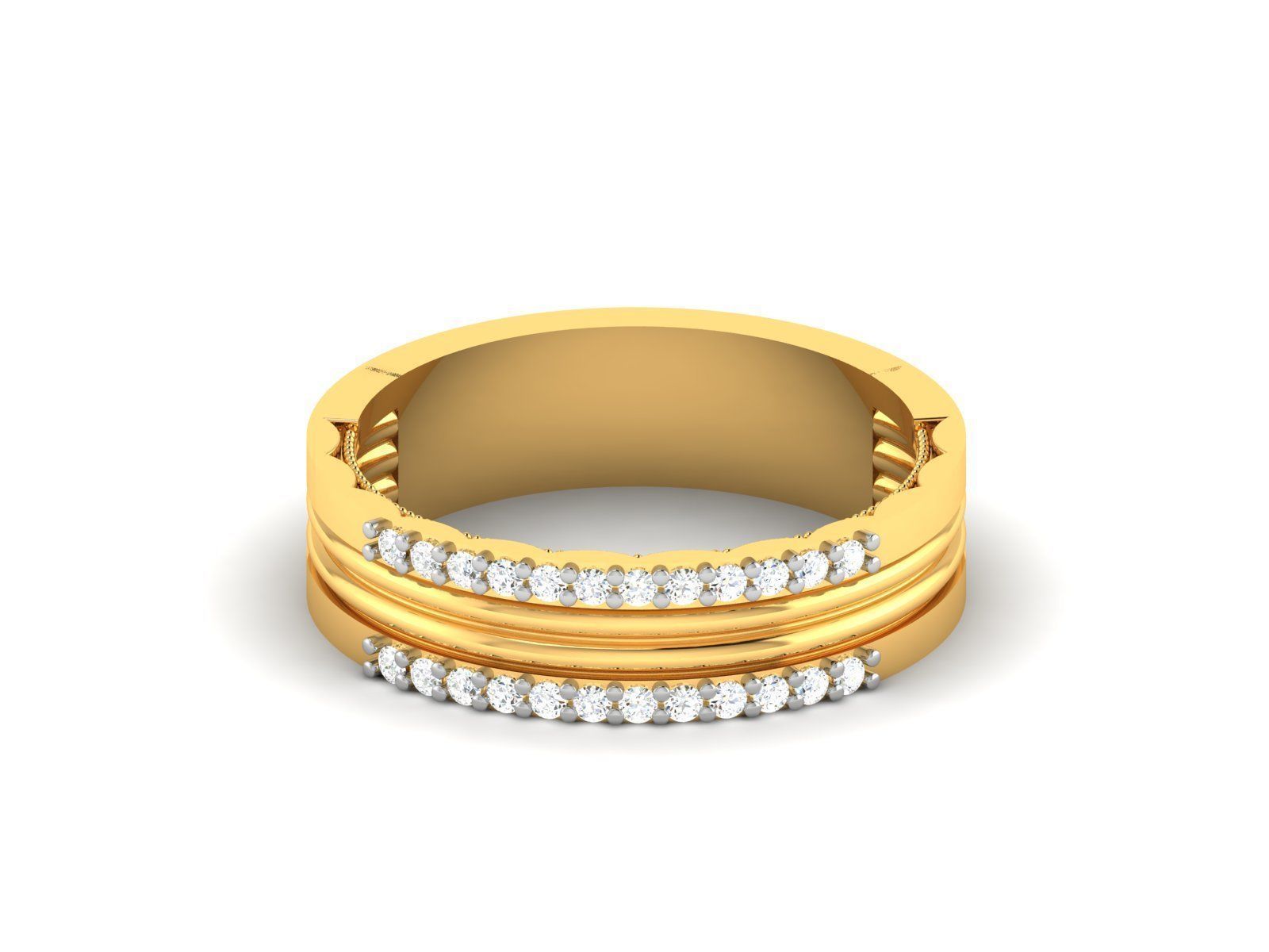 Band ring model 3D print model_4