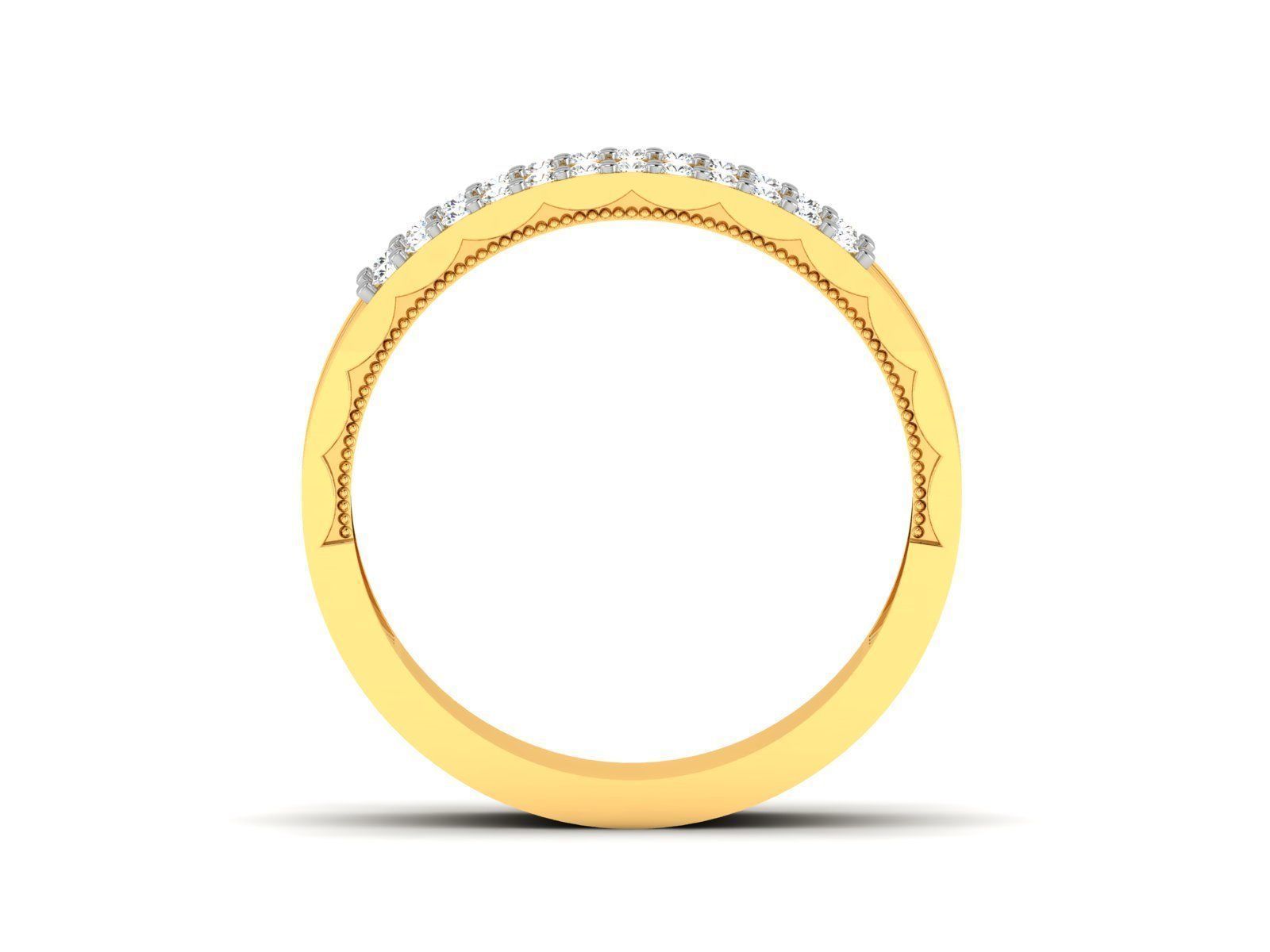 Band ring model 3D print model_7