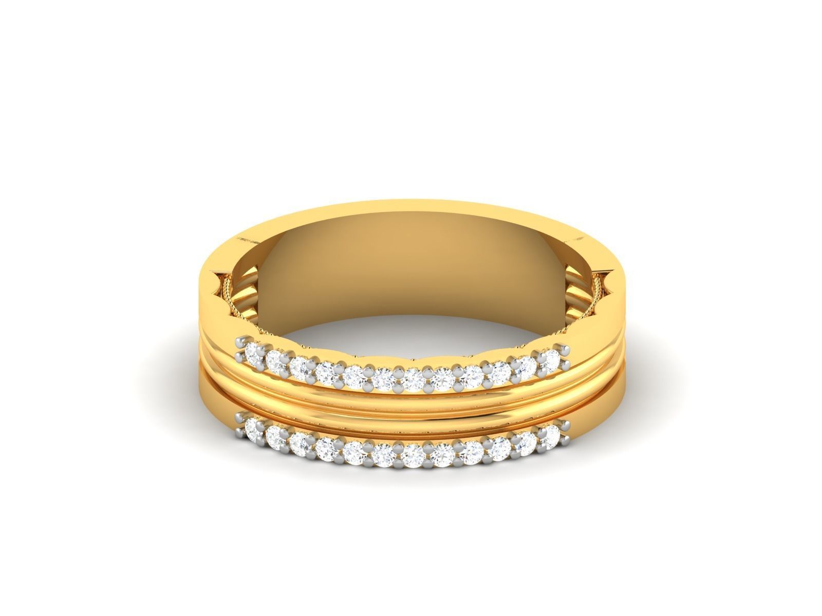 Band ring model 3D print model_5