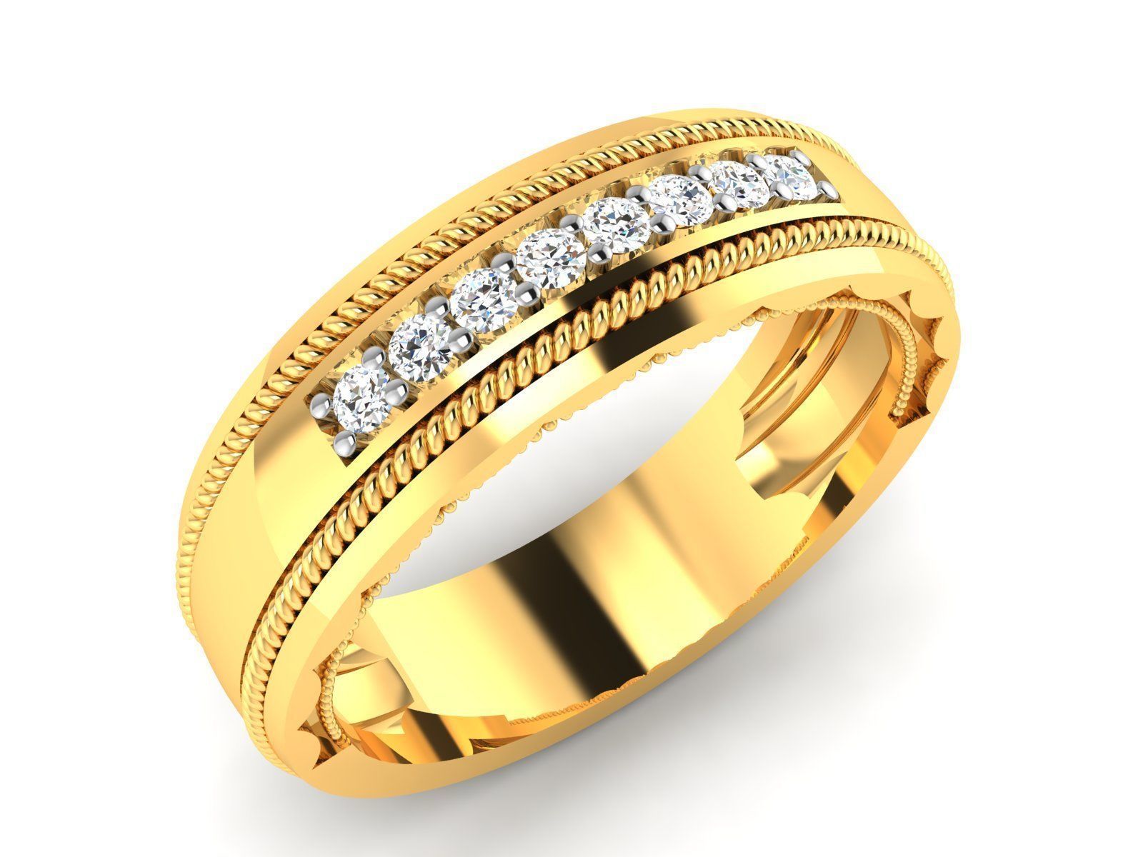 Band ring model 3D print model_11