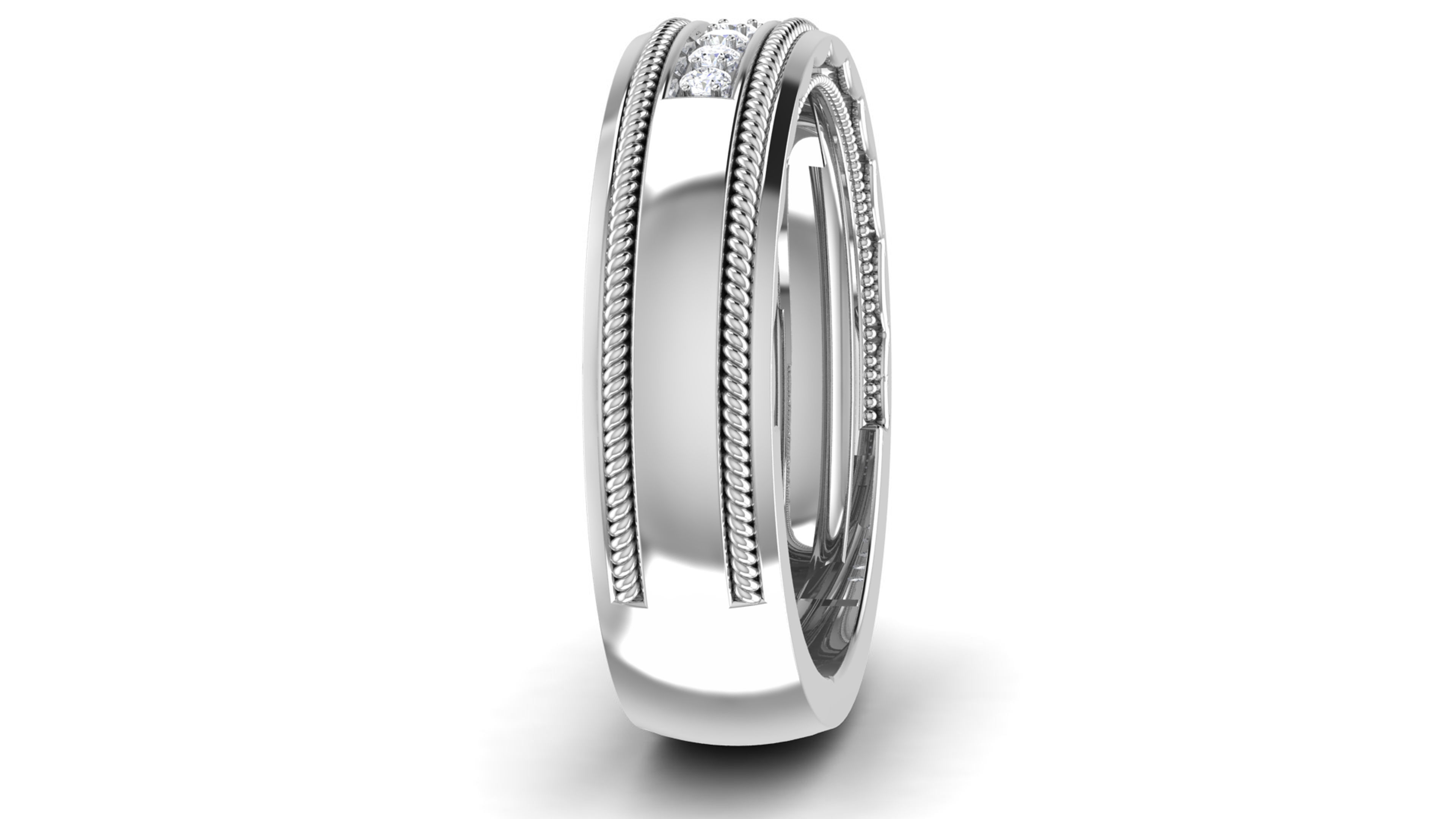 Band ring model 3D print model_2