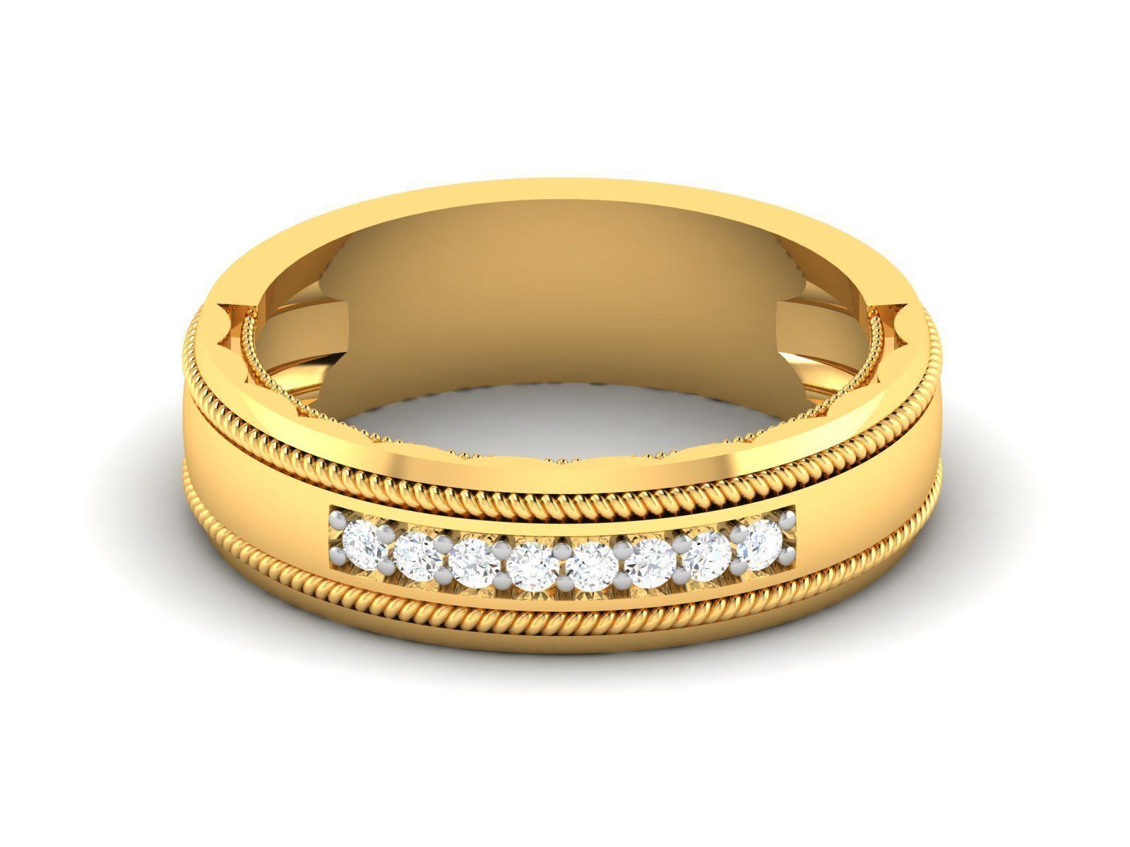 Band ring model 3D print model_9