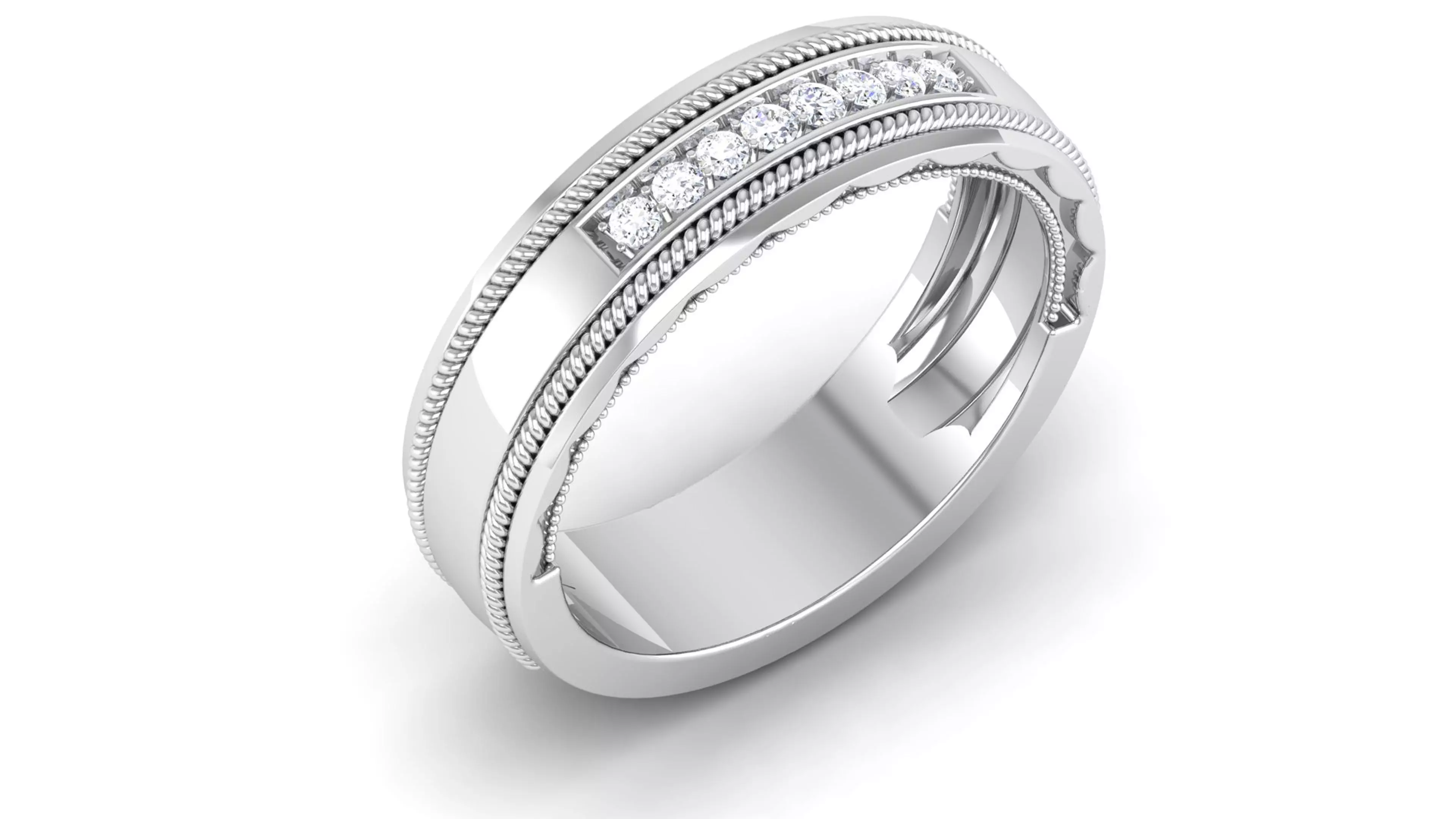 Band ring model 3D print model_0