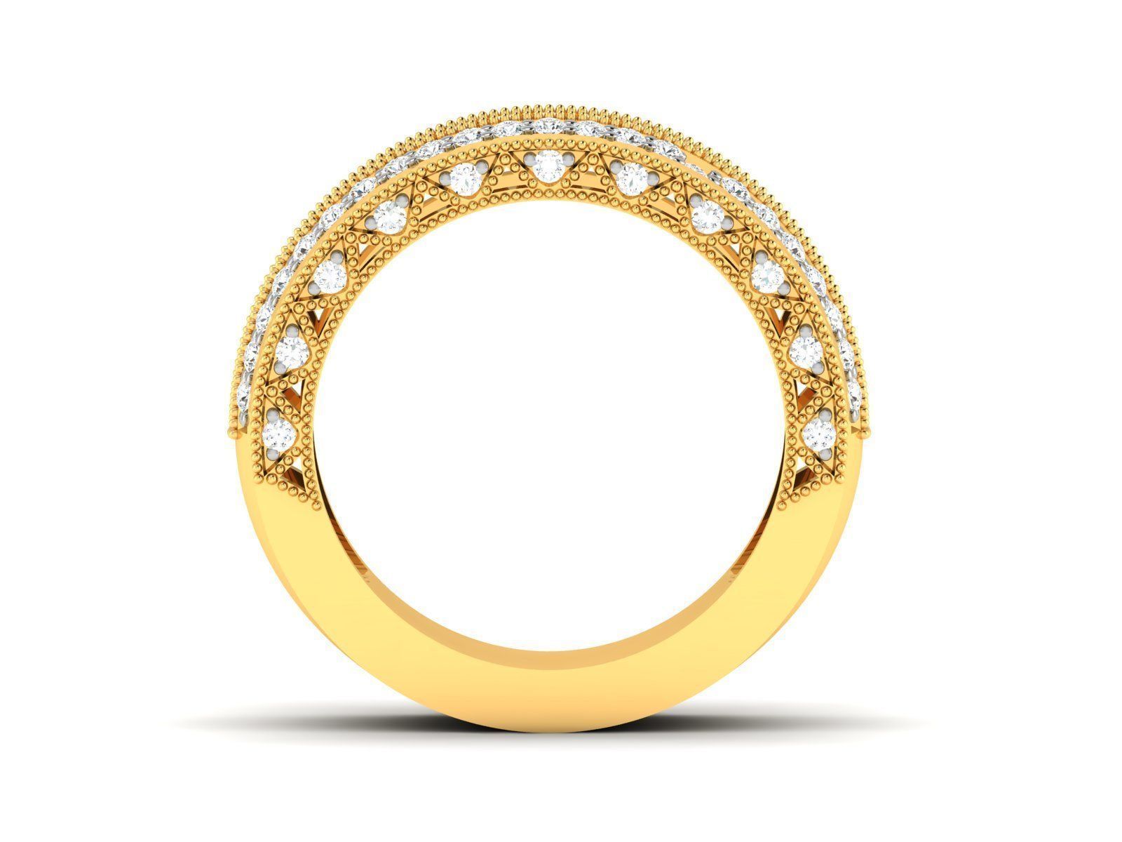 Band ring model 3D print model_6