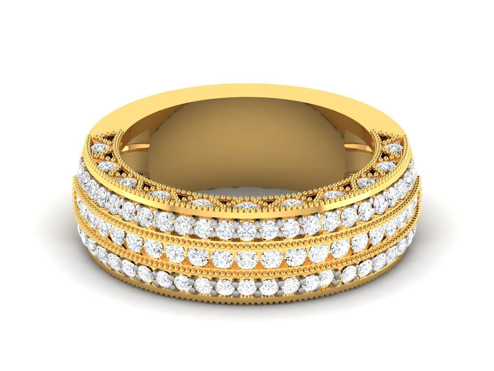 Band ring model 3D print model_10