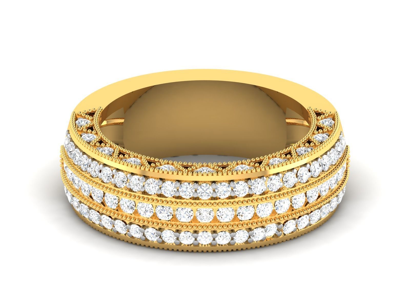 Band ring model 3D print model_11