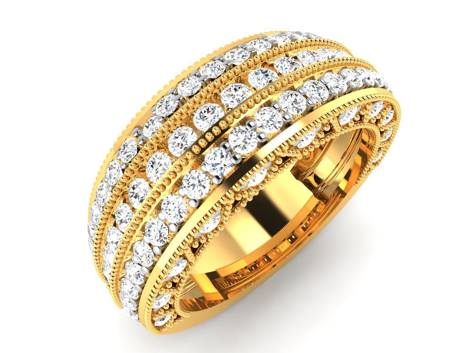 Band ring model 3D print model_12