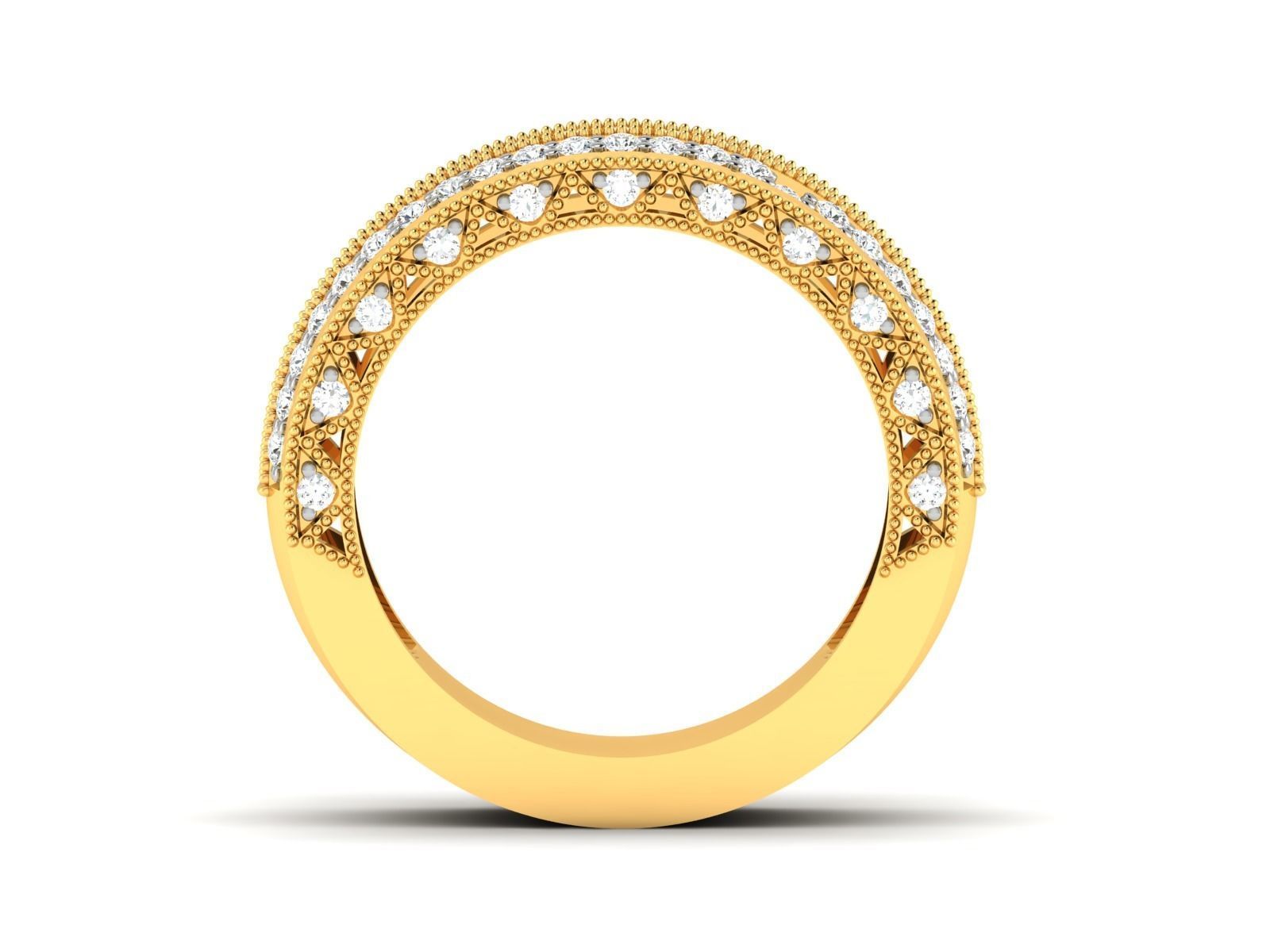 Band ring model 3D print model_7