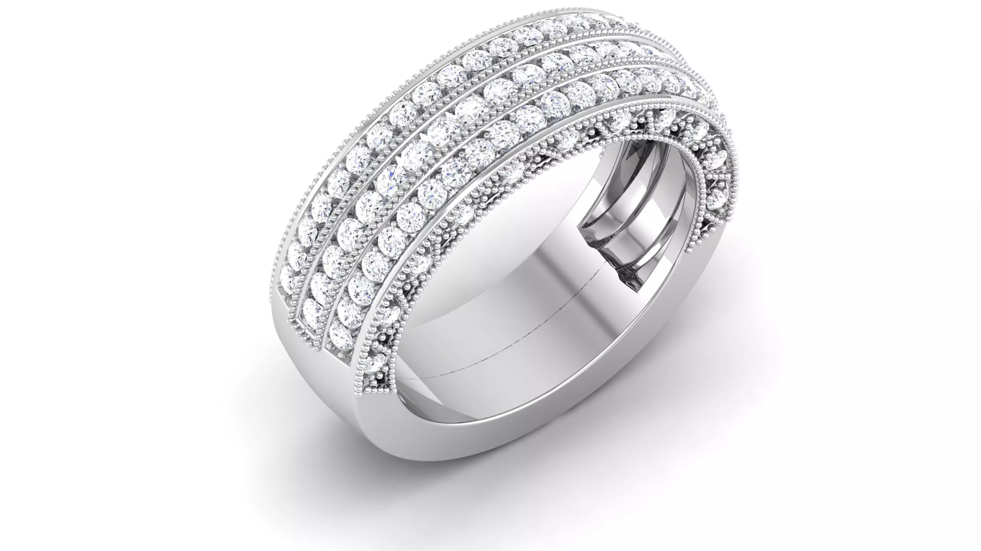 Band ring model 3D print model_0