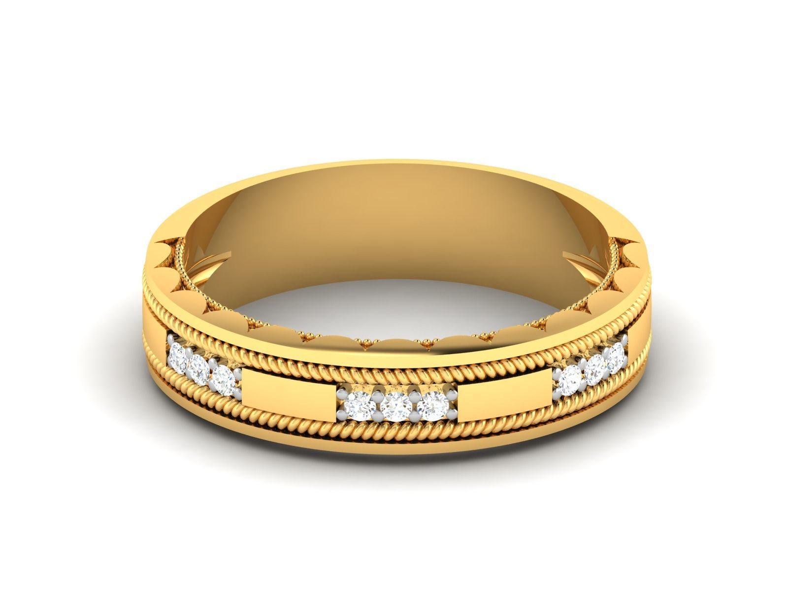 Band ring model 3D print model_10