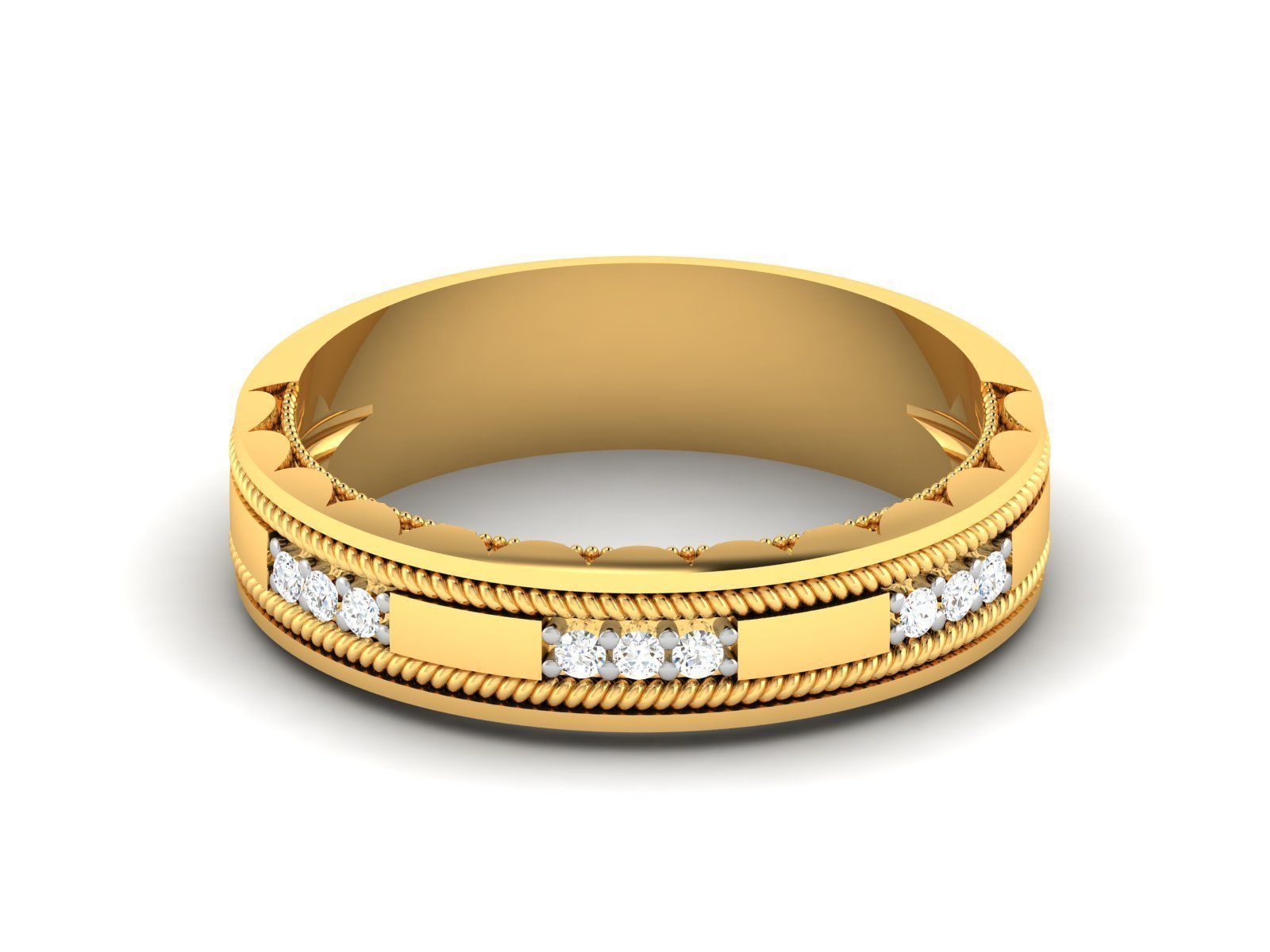 Band ring model 3D print model_11