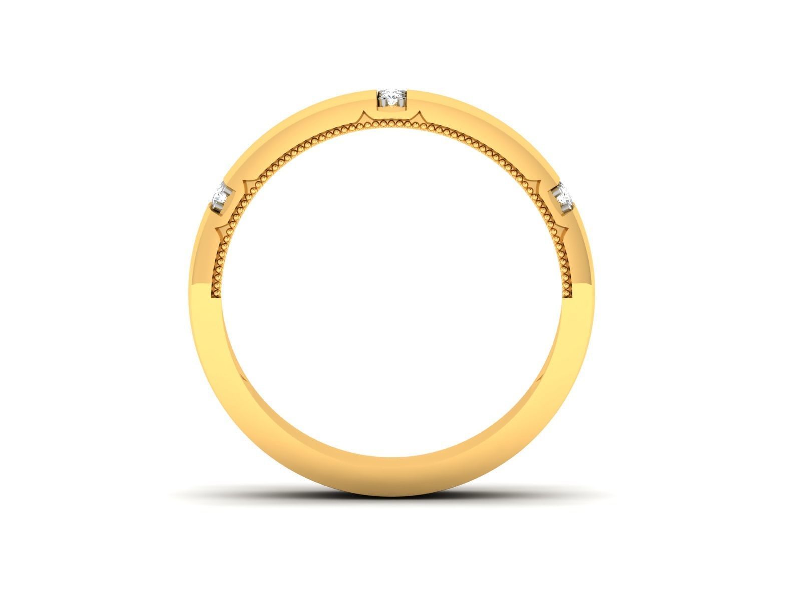 Band ring model 3D print model_5