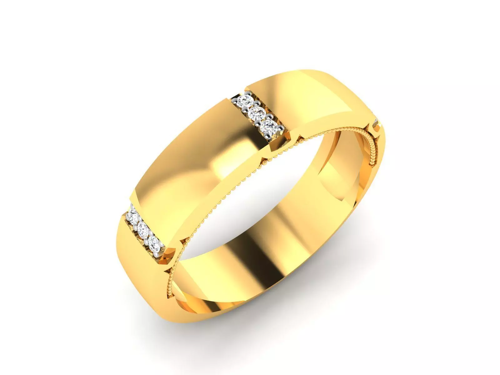 Band ring model 3D print model_0