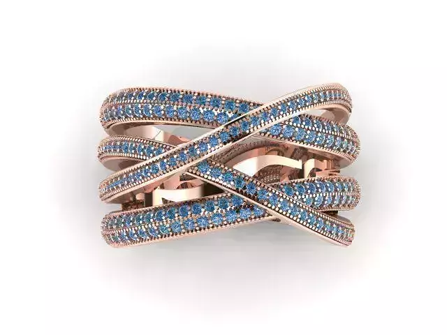 Twist diamond engagement ring