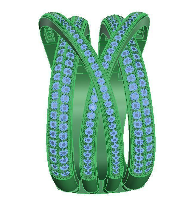 Twist diamond engagement ring 3D print model_5