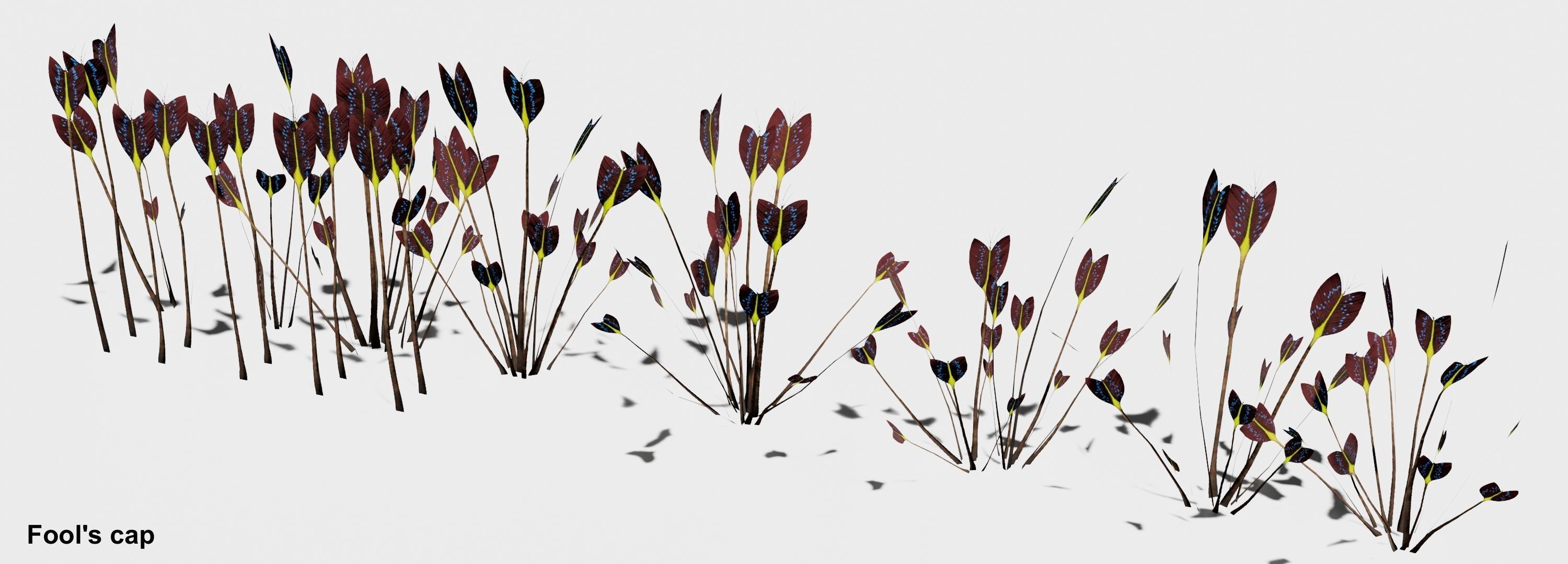 Glowing alien herbs 3 Low-poly 3D model_4