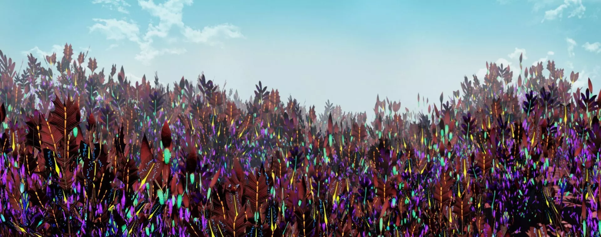 Glowing alien herbs 3 Low-poly 3D model_0