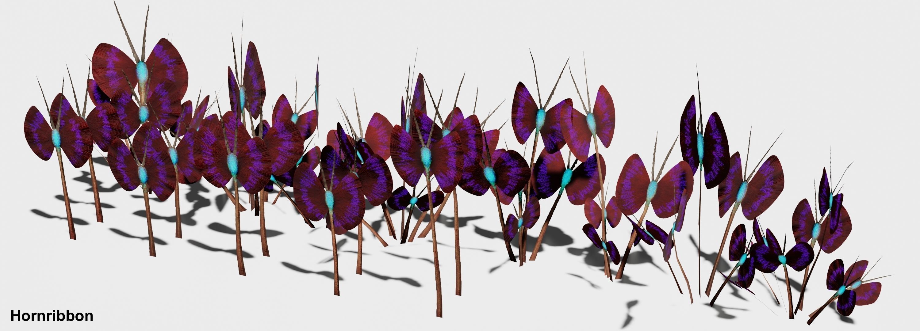 Glowing alien herbs 3 Low-poly 3D model_5