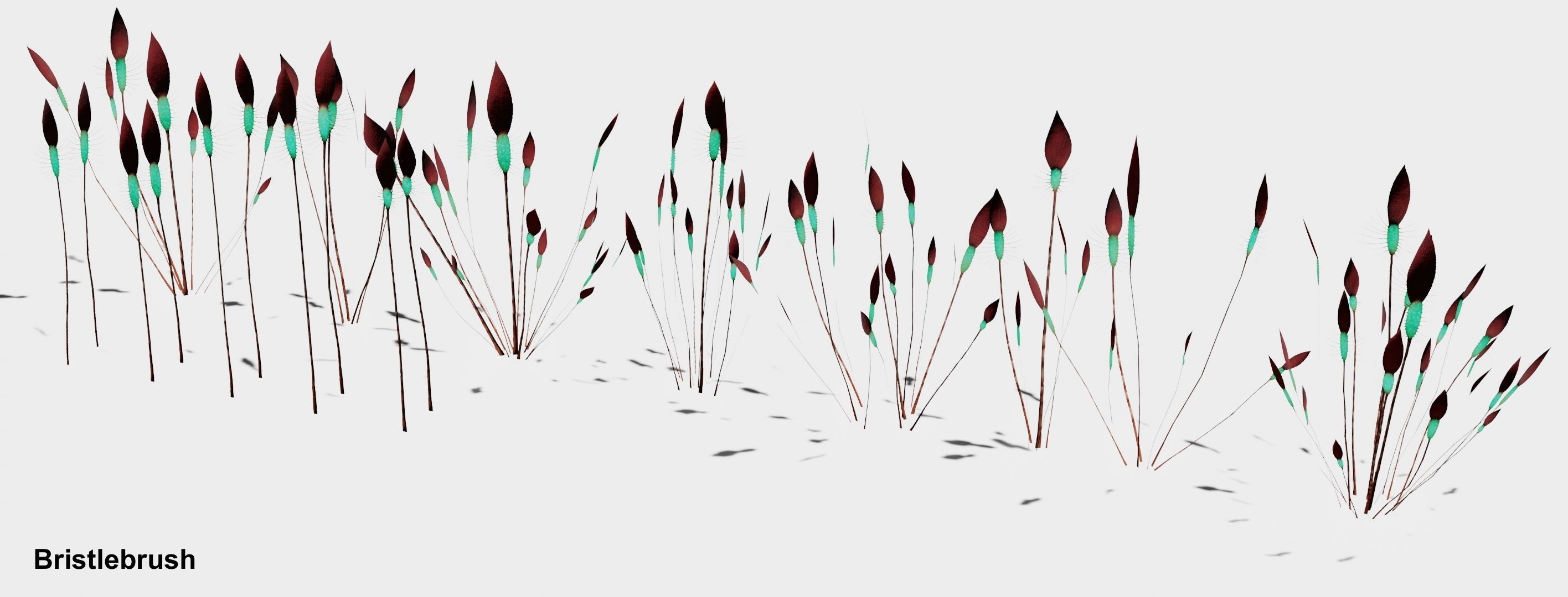 Glowing alien herbs 3 Low-poly 3D model_2