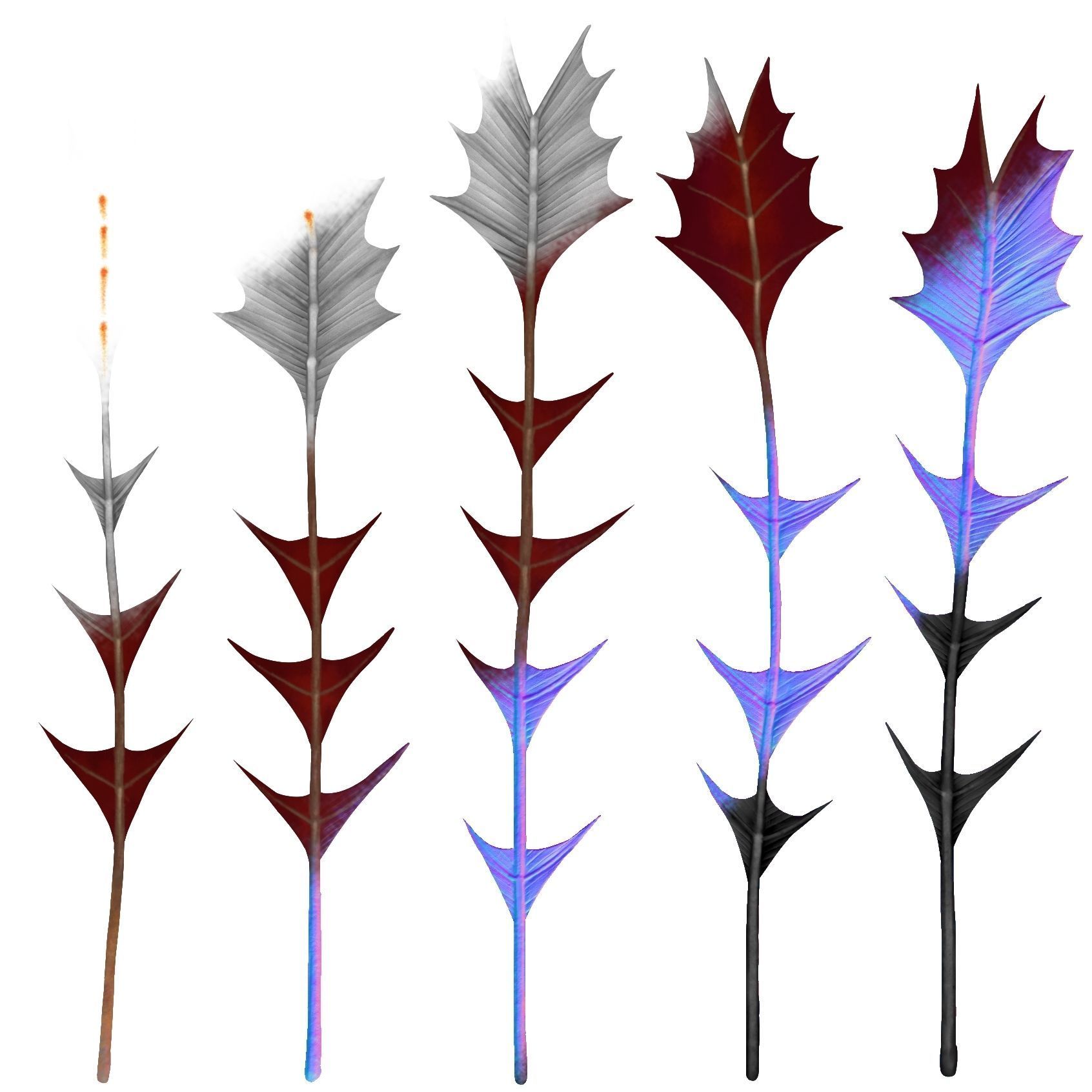 Glowing alien herbs 3 Low-poly 3D model_10