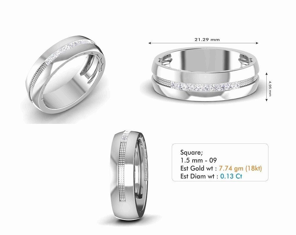 Band ring model 3D print model_4