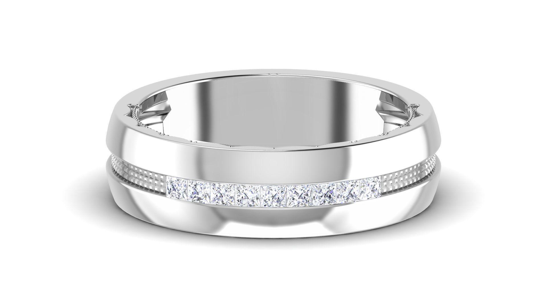 Band ring model 3D print model_3