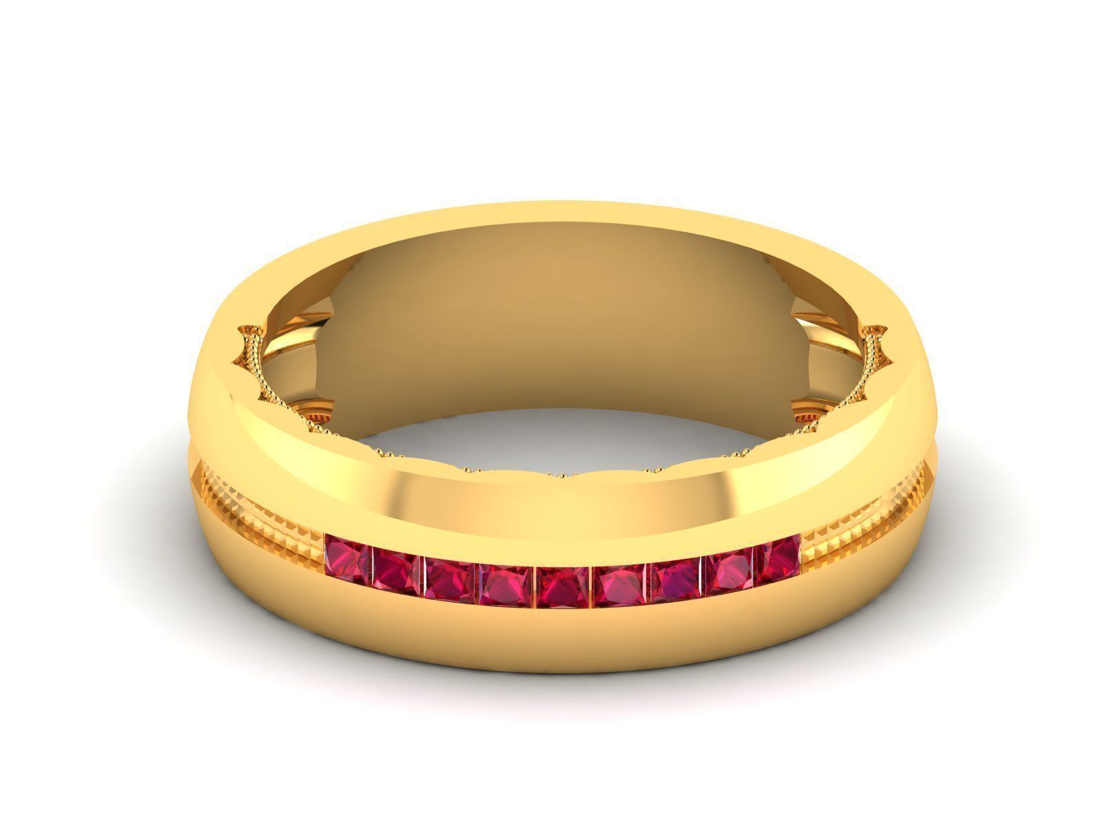 Band ring model 3D print model_10