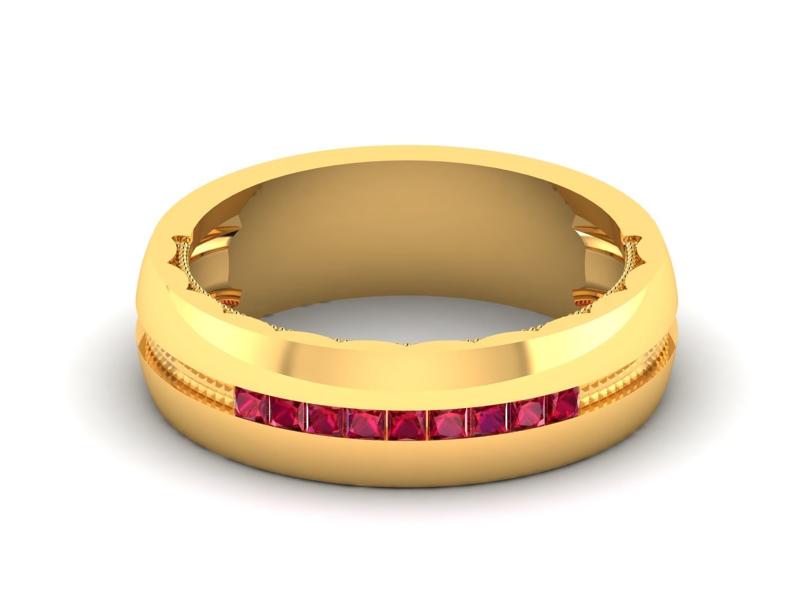 Band ring model 3D print model_11