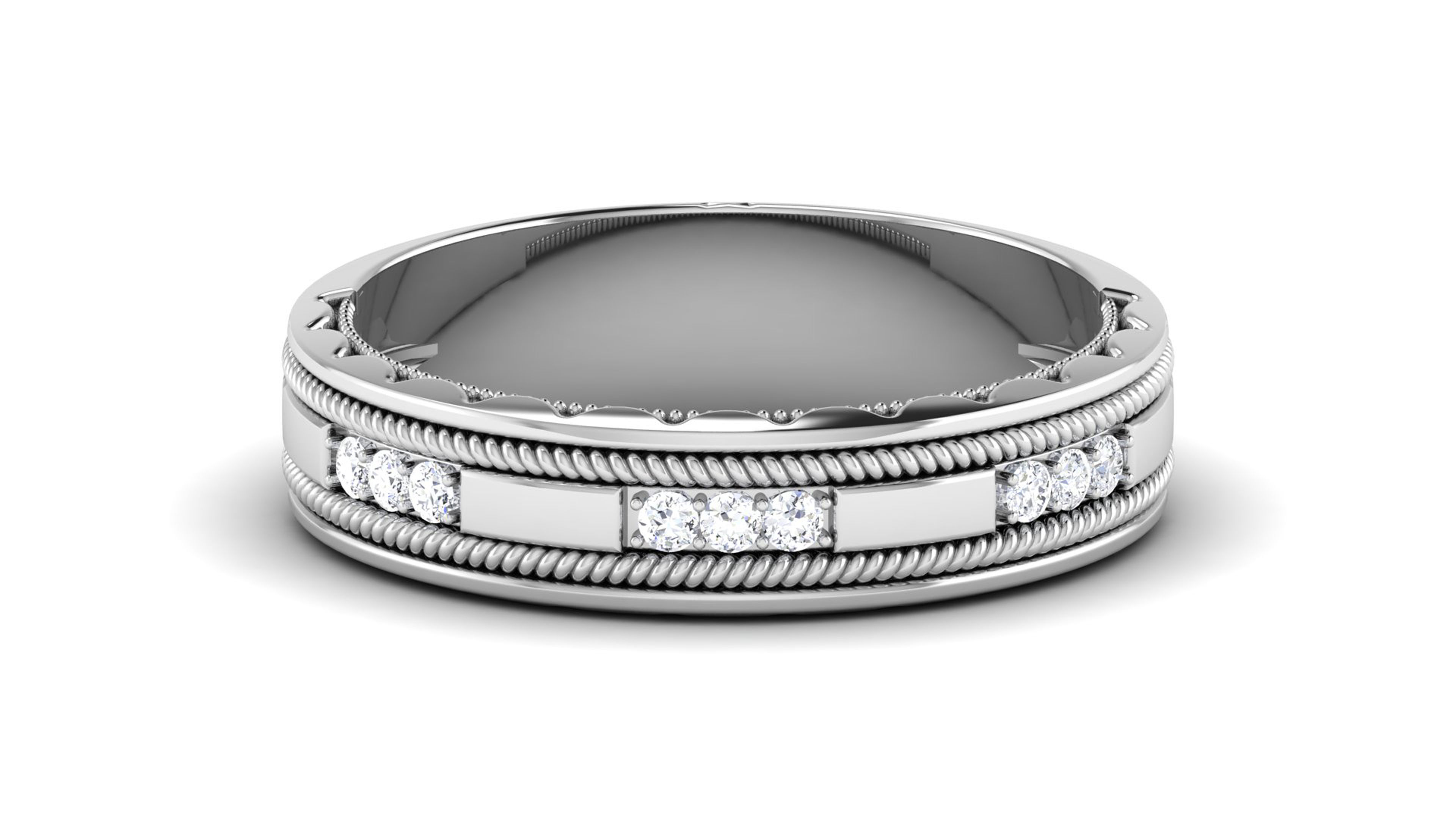 Band ring model 3D print model_3