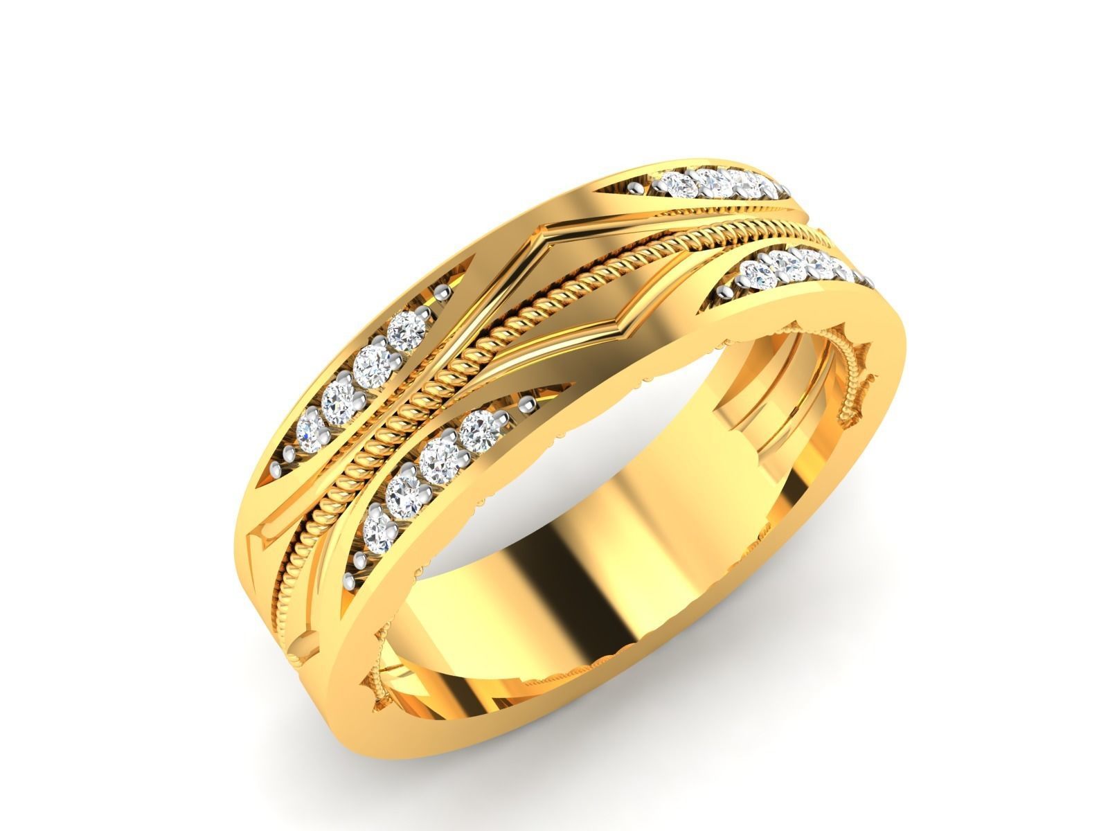 Band ring model 3D print model_12