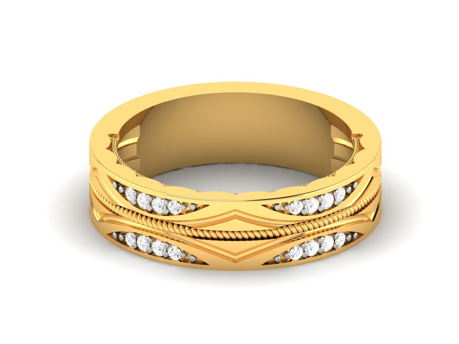 Band ring model 3D print model_4