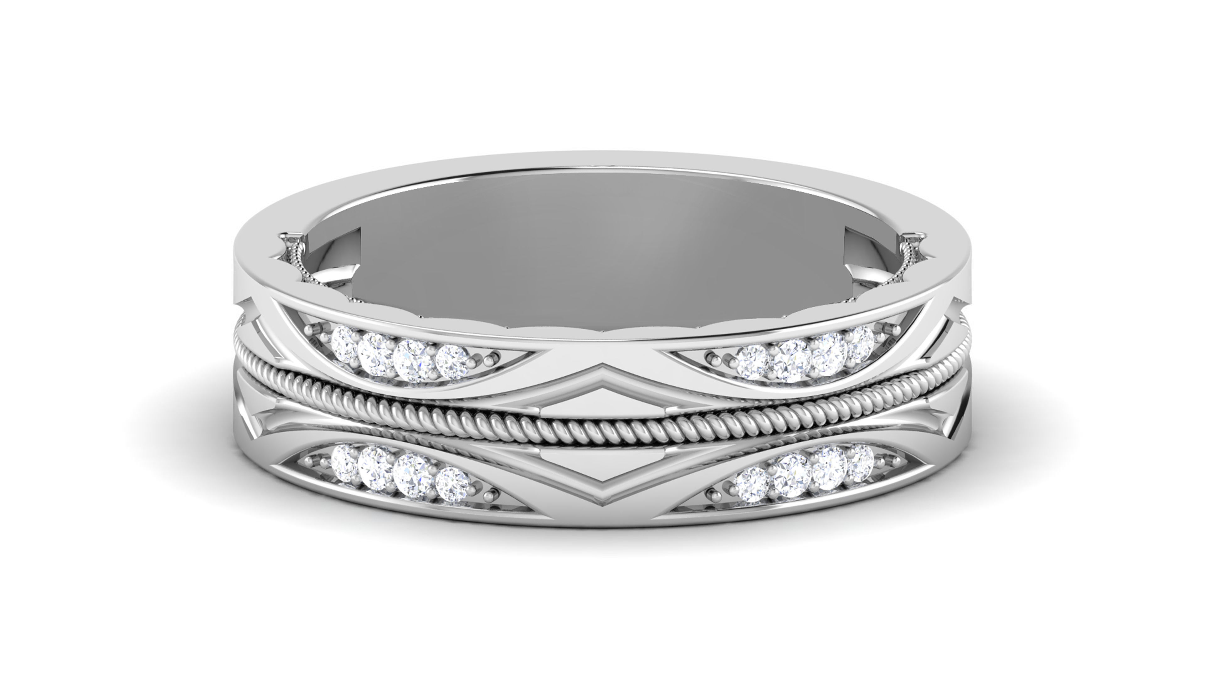 Band ring model 3D print model_3