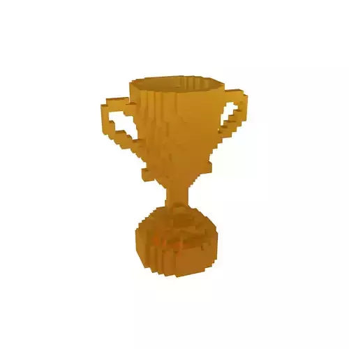 Voxel Trophy v1 006 Low-poly 3D model