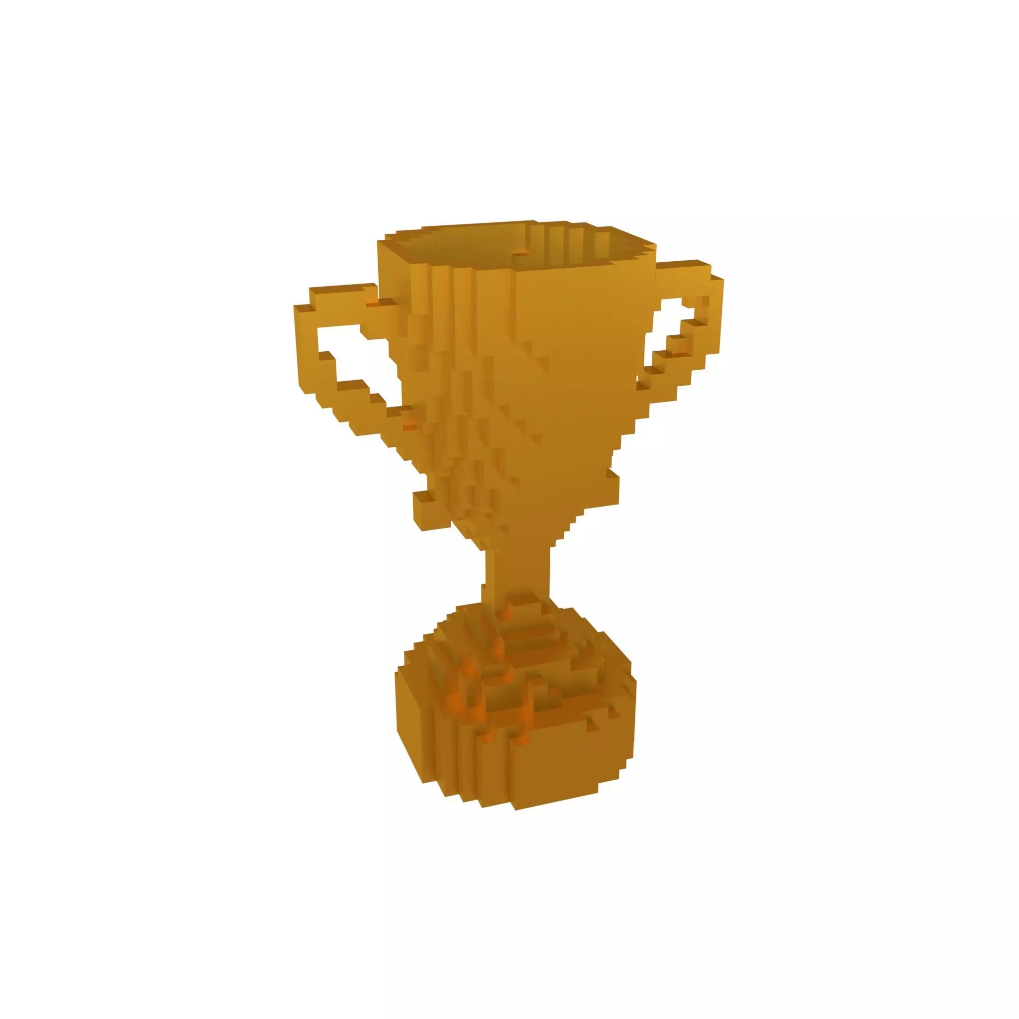 Voxel Trophy v1 006 Low-poly 3D model_0
