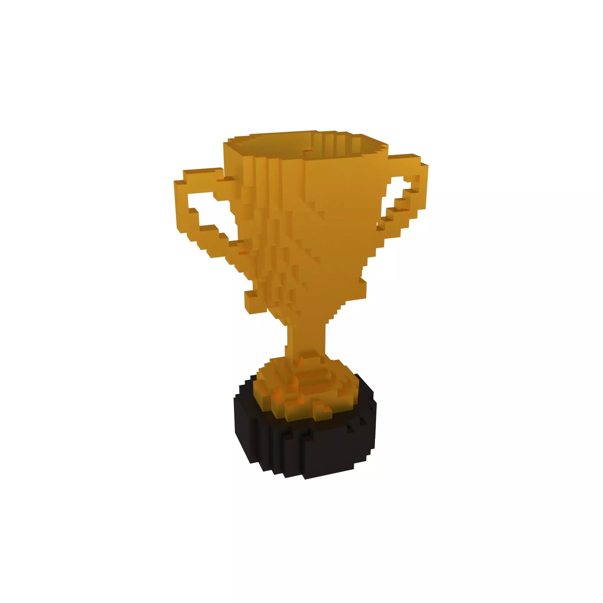 Voxel Trophy v1 008 Low-poly 3D model_0